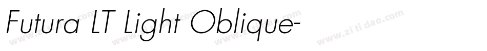 Futura LT Light Oblique字体转换